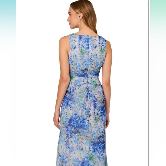Adrianna Papell Blue Floral Maxi Dress. Size 4. NWT. - Picture 3 of 11